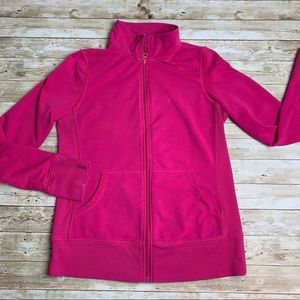 Danskin now athletic jacket pink full zip long sleeves pockets S